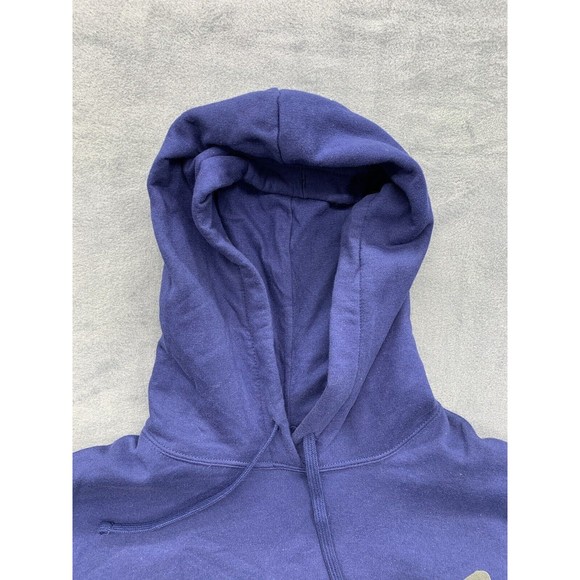 The Nope Face Hoodie Mens Size XL Blue Pockets Athleisure Whimsical Funny - Picture 6 of 16